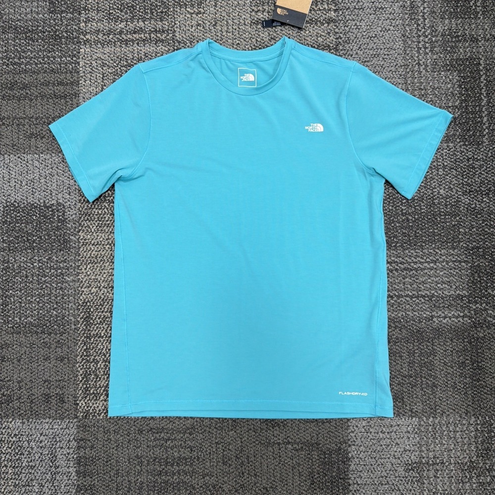 New The North Face Men's Medium Galactic Blue Adventure Tee Short Sleeve Shirt